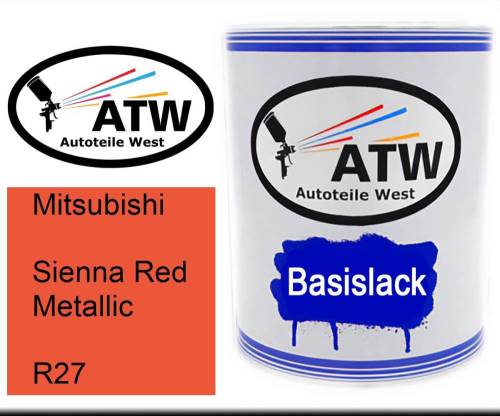 Mitsubishi, Sienna Red Metallic, R27: 1L Lackdose, von ATW Autoteile West.